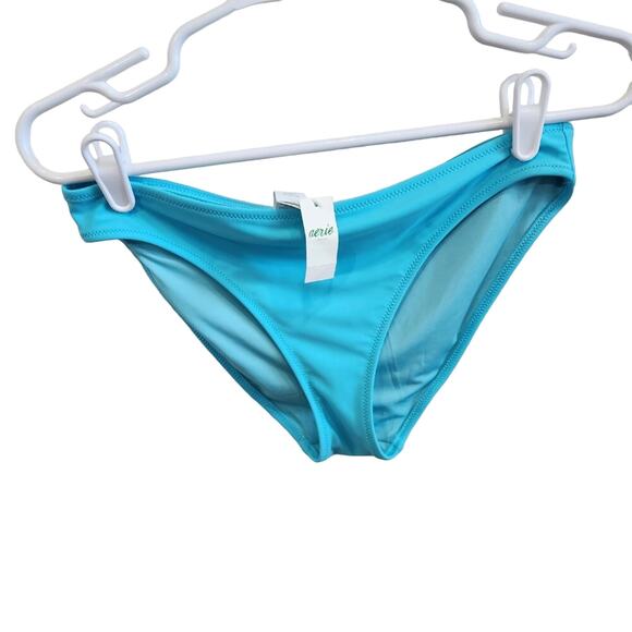 Aerie Real Good Scoopneck Ruched Banded Trim Full Coverage Bottom 2-Piece Bikini - Picture 2 of 12